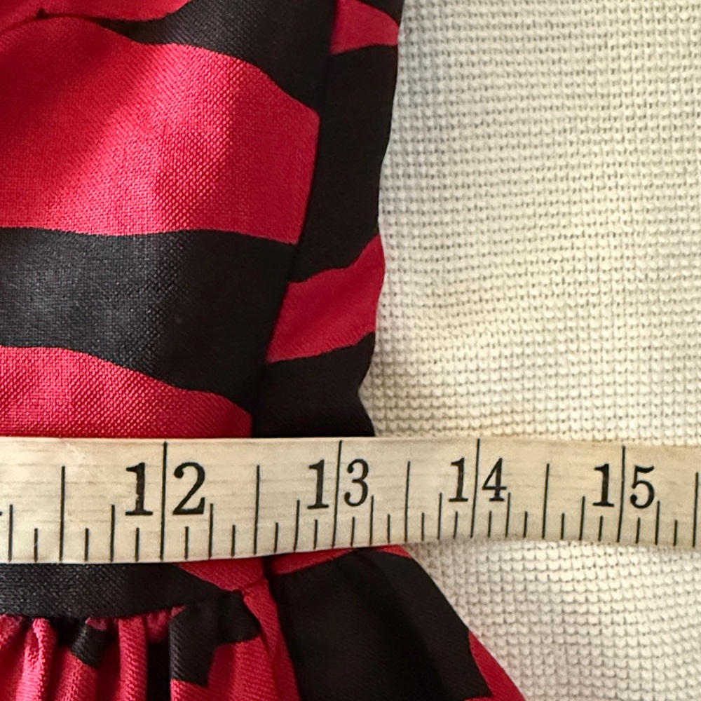Anthropologie Tibi Sweetheart Neck Red/Black Floral Strapless Midi Dress Size 4 - Picture 10 of 14